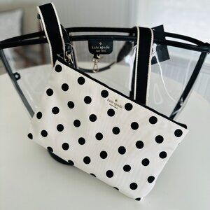 NWT Kate Spade New York Clare See Through Tote Bag w/Pouch $399